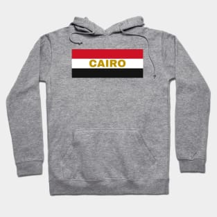 Cairo City in Egyptian Flag Colors Hoodie